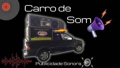 Foto real do carro de som da JSMuniz Publicidade